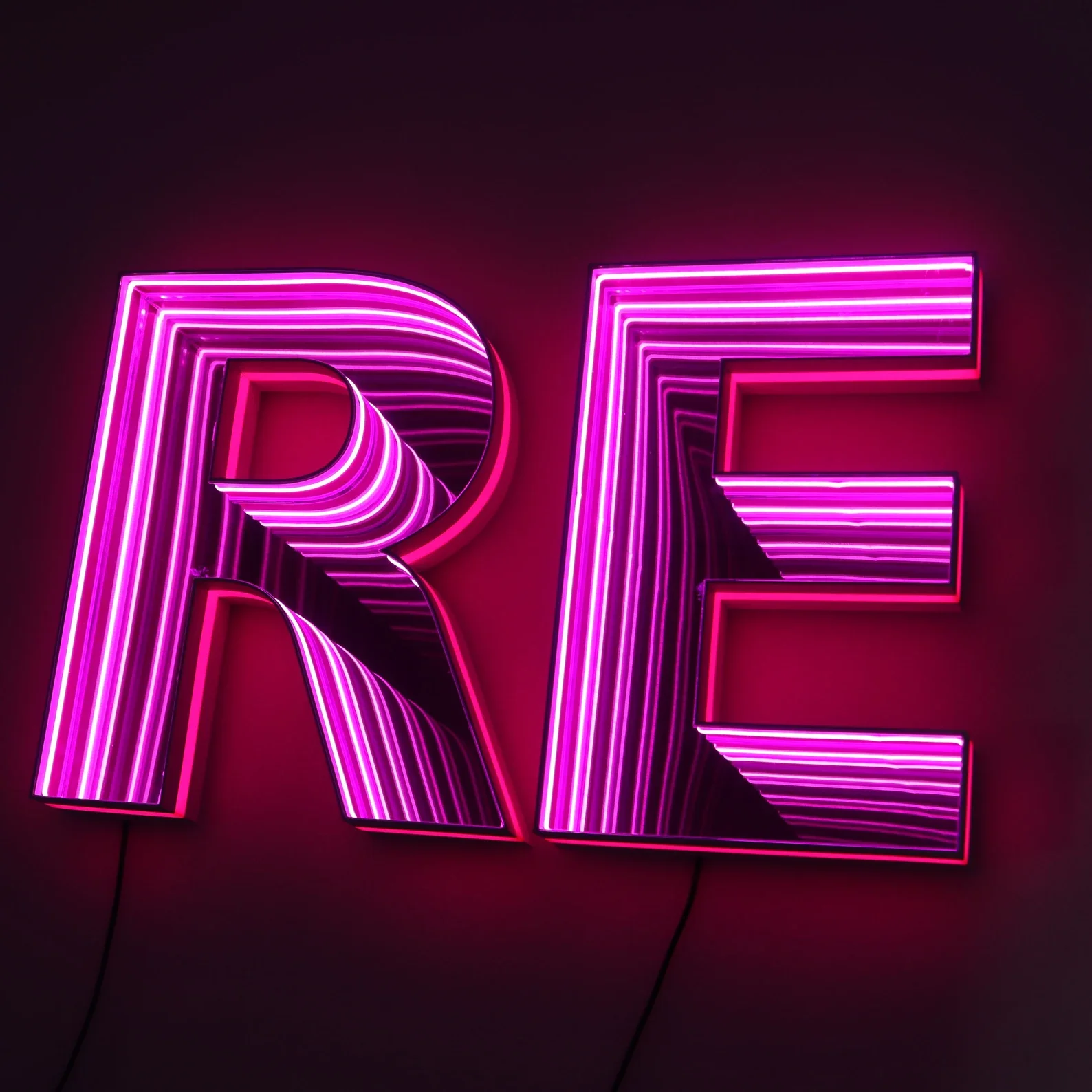 Tanda LOGO LED Cermin Tak Terbatas Kustom Logo Dinding Kantor Bisnis 3D Kustom Personal Tanda Dekorasi Salon Kustom Dropshipping