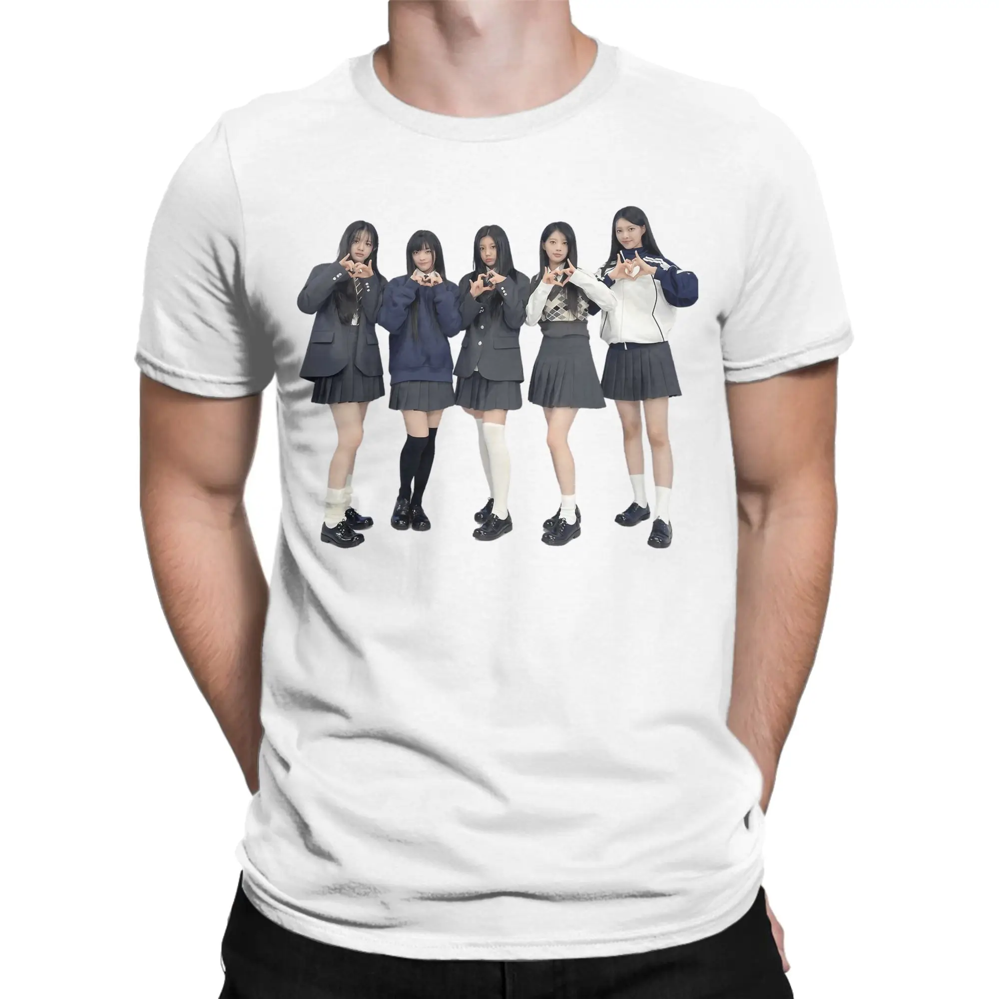 Men ILLIT South Korea Girls' Group T Shirt  Pure Cotton Clothing Leisure Short Sleeve Crewneck Tees Gift T-Shirt