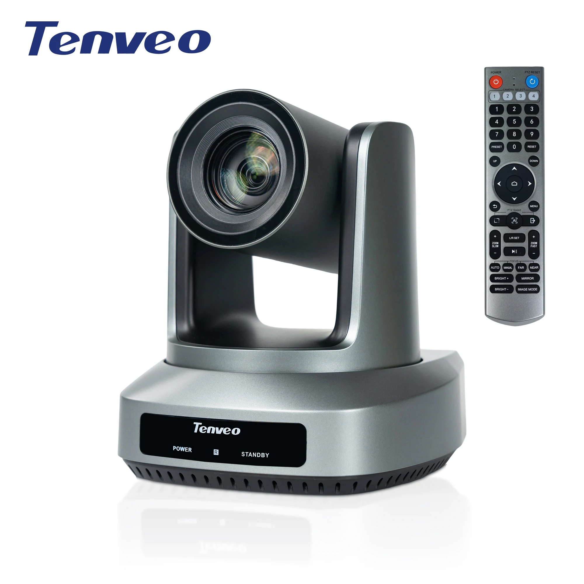 Tenveo 30x Zoom AI Auto Tracking PTZ Conference Camera with USB+HDMI+SDI+LAN IP Live Streaming POE Support for Church Education
