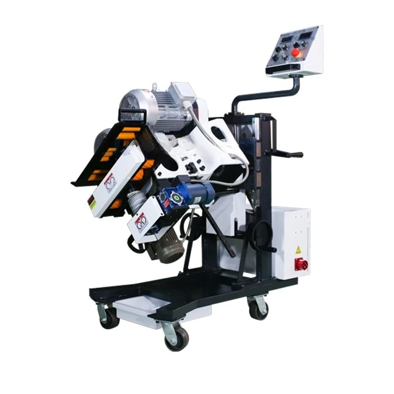 Automatic walking steel plate edge milling machine, steel plate edge milling machine, flip type double-sided edge milling