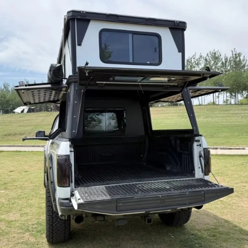 Hard Shell Pop Up Pickup Truck Camper Tent for Outdoor Adventure, Custom Camping Cabin with Bed Platform, Kitchen Station view 6