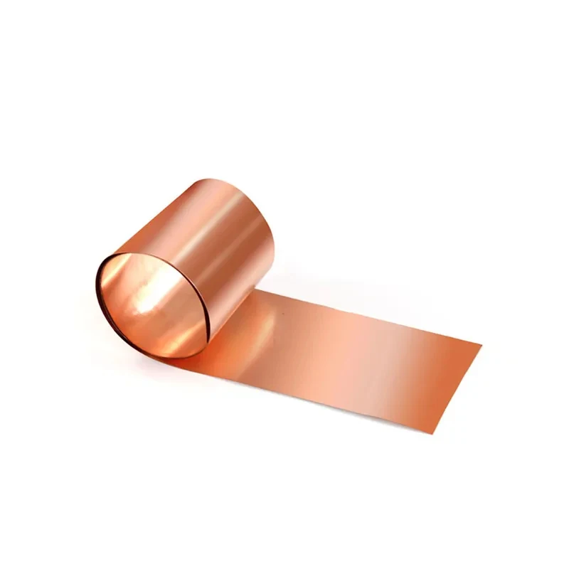 1 Meter T2 Purple Copper Foil Strip 99.99% High Purity Copper Shielding Film Roll 0.01 To 0.3mm Thick Conductive Copper Tape