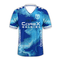 25-26 Samsunspor Home and Away Football Jerseys T-shirt 3D Printed Short Sleeved Sports T-shirt Same for Adults,Children