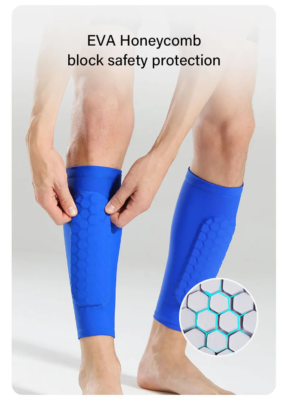 Loogdeel Honeycomb Fußball Schienbeinschoner Fußballschilde Sport Legging Schienbeinschoner Beinmanschetten Schutzausrüstung Schaftschutz – Detail 3