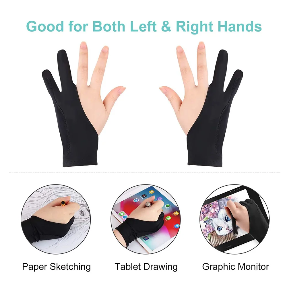 Universal Professional Artist Anti-touch Drawing Glove for Graphic Drawing Tablet Using, Suitable for Left and Right Hand