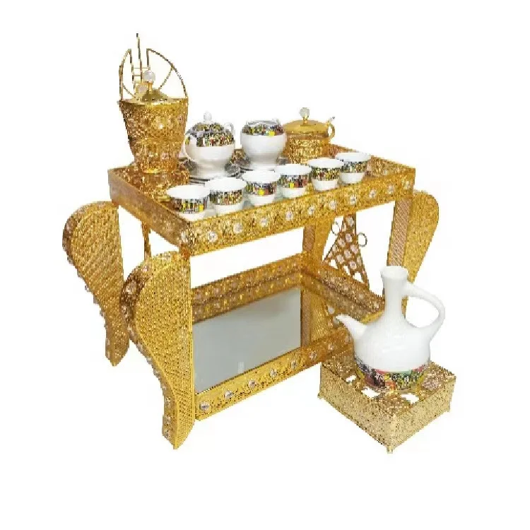 Vender Rekebot de café de Metal etíope caliente con Habesha tradicional juego de tazas de café reutilizables etíopes