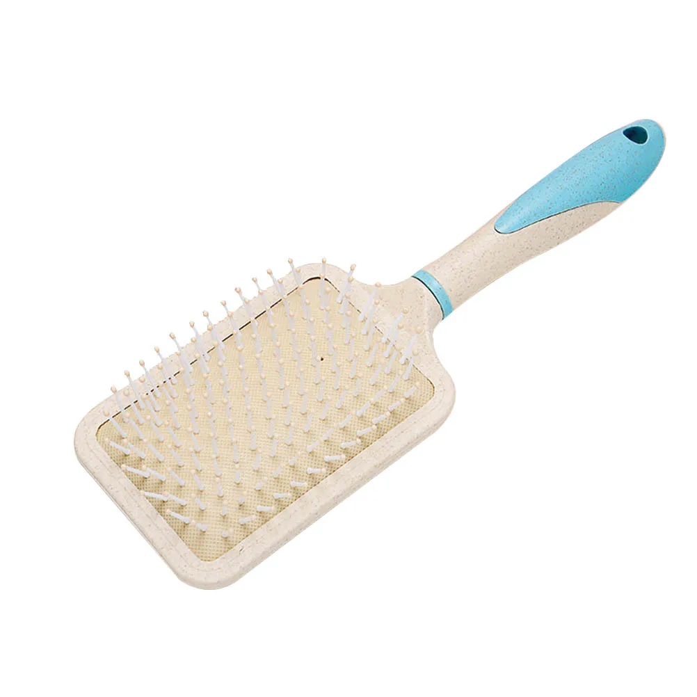 

Detangling Comb Natural Wheat Straw Pp Lightweight Paddle Hairbrush For Curly Tangled Hair Scalp Massage Travel Use Beige