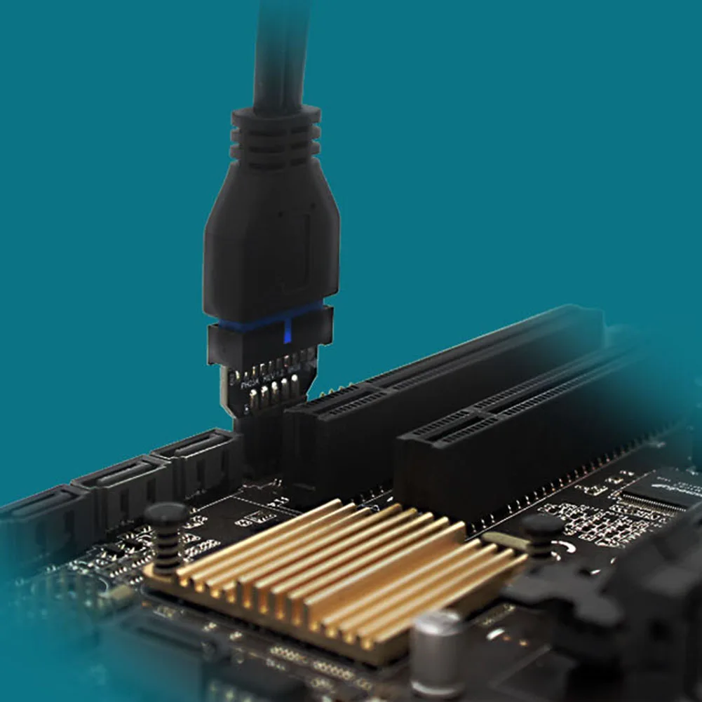 9-контактный переходник USB2.0 на USB 3,0 19pin с передней панелью, штепсельный разъем, материнская плата USB 2,0 19/20pin на USB 9-контактный переходник