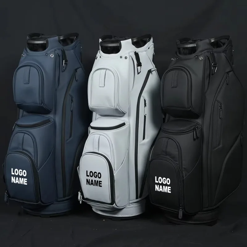 Custom Logo Golf Bag Waterproof Pu Leather Golf Cart Bag with 14-way full-length divider