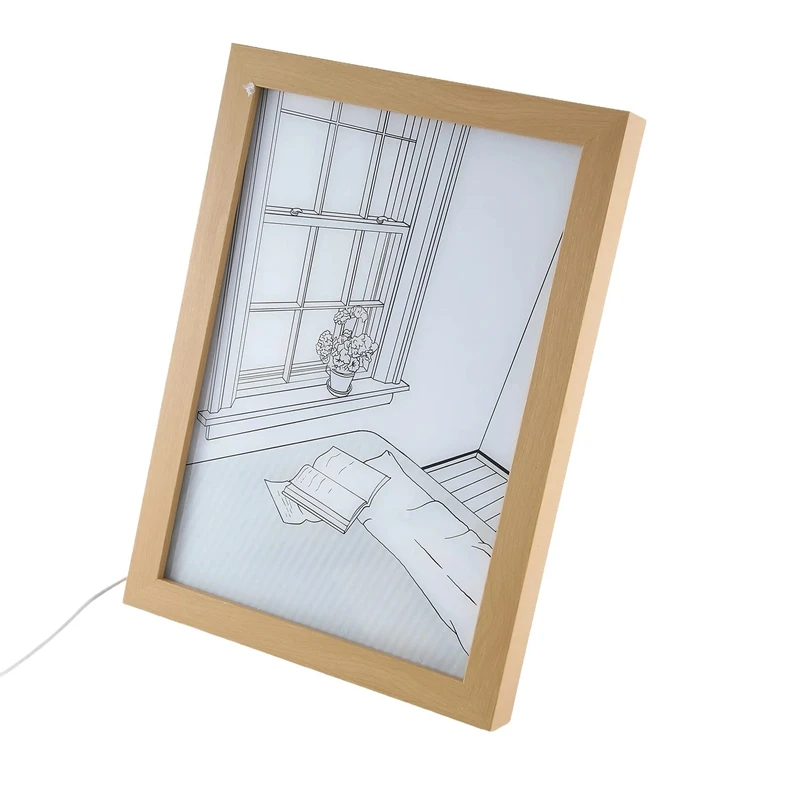 Lampada da comodino USB Lampada artistica Decorazioni per la casa Sole Pittura Luce notturna Compleanno 32X22 cm