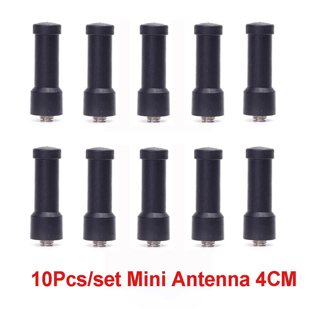 10 pces mini 4cm ultra curto pequena antena 400-470mhz sma-fêmea adaptador conector para quansheng UV-K5 k6 baofeng BF-888S uv5r 82