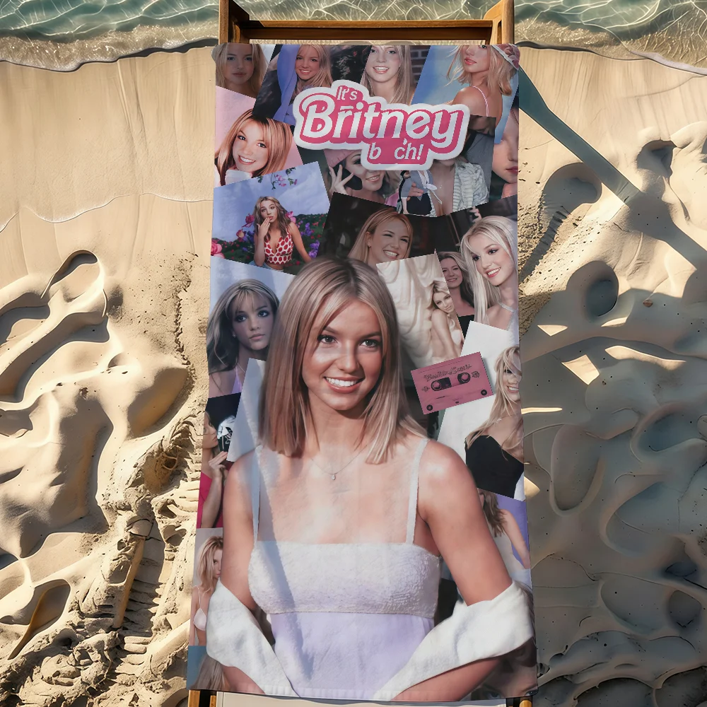 Singer B-Britney S-Spears Towel Sports Quick Dry Travel Camping Gear Sandproof Soft Light Large Beach Towel