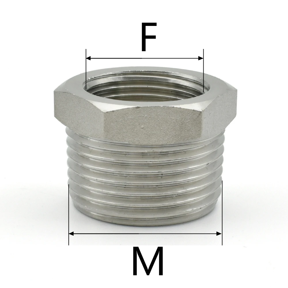 Buchse Druckmindererbuchse 1/8 "1/4" 1/2 "3/4" 1 "1-1/4" 1-1/2 "BSP Sechskant Reduzierstück SS304 – Detail 2