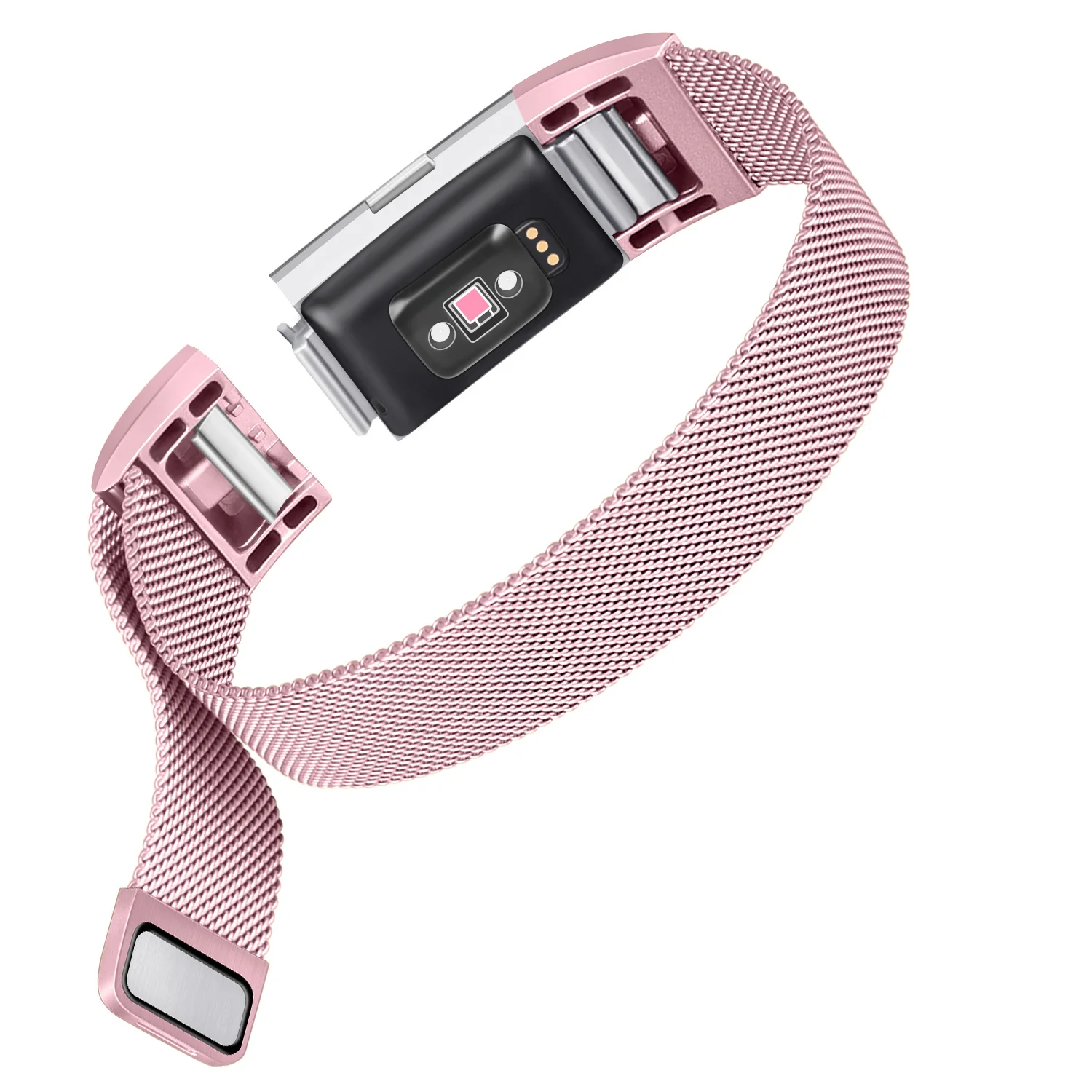 Magnetische Metalen Band Voor Fitbit Lading 2 Band Vervanging Armband Polsband Voor Fitbit Lading 2 Strap Smart Horlogeband Accessoire