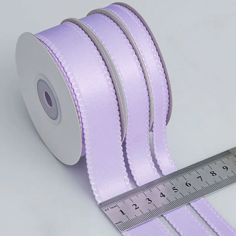50 Yards/Rolle Polyesterband 10MM 15MM 25MM Breiten für DIY-Bastelarbeiten und Verpackungen, dekoratives Seidenband – Detail 5
