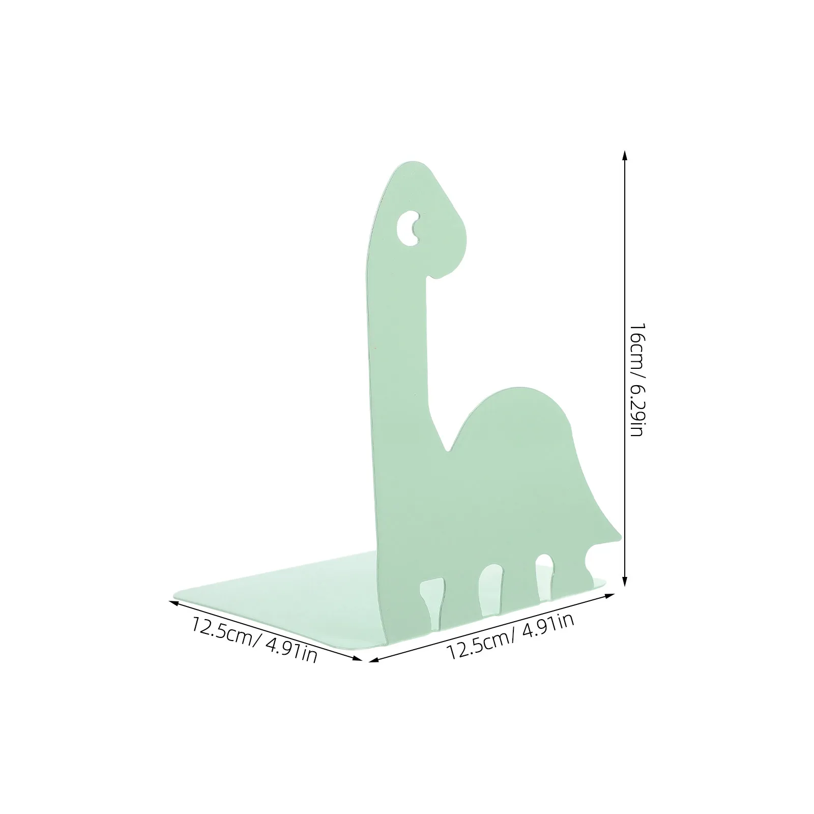 Dinosaur Bookends Metal Book Holder Stand 6x5inch Adjustable Bookends Decorative Desktop Book Stopper Organizer