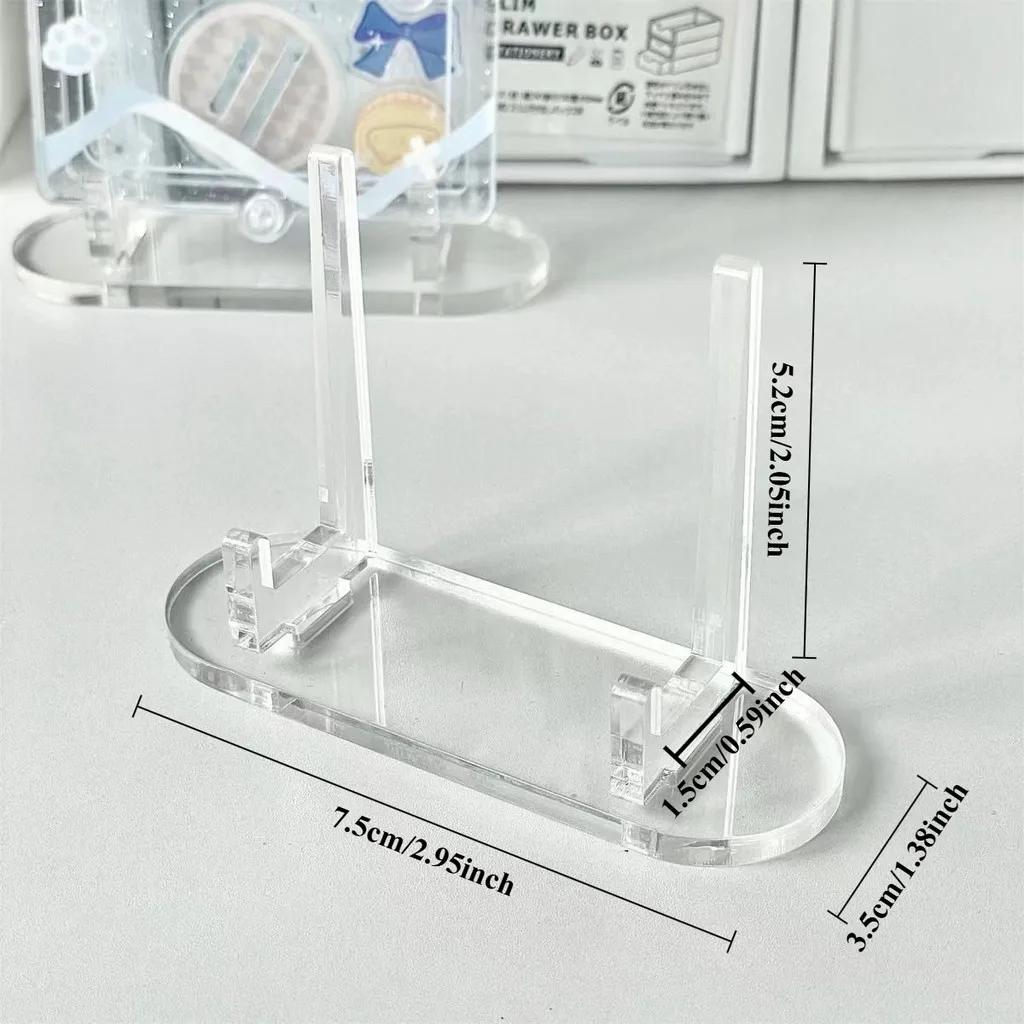 1pc Acrylic Clear Stand Acrylic Easel Display Multi-functional Display Stand for Plate Cards Transparent Display Stand Holder