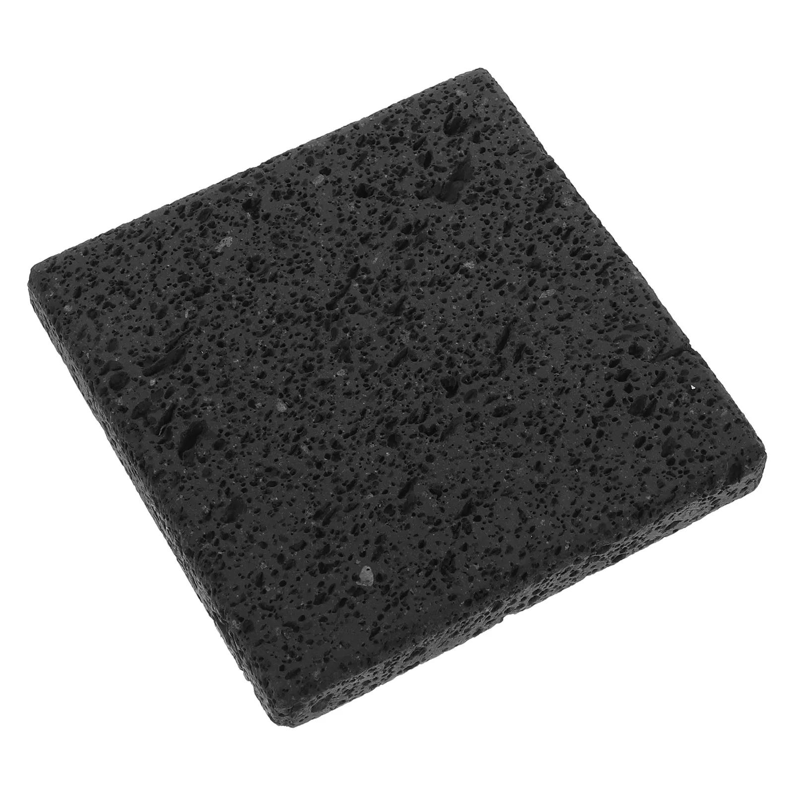 

3.9"x3.9"x0.6" Lava Stone BBQ Slate Grill for Pizza Hot Steak Grilling Household Korean Barbecue Plate Cooking Stones Rock Pan