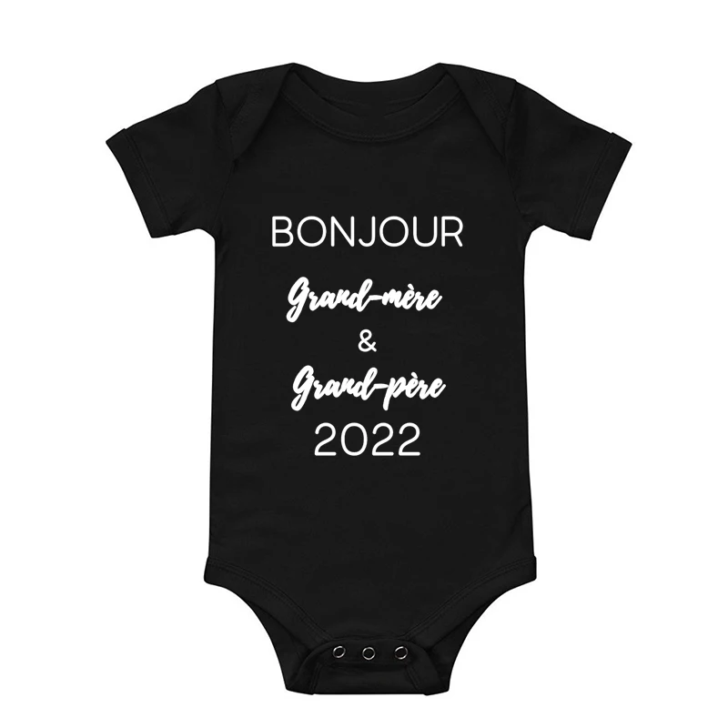 Surprise Grandparents Baby Announcement Newborn Bodysuit Infant Summer Jumpsuits Pregnancy Reveal Clothes New Grandparents Gifts