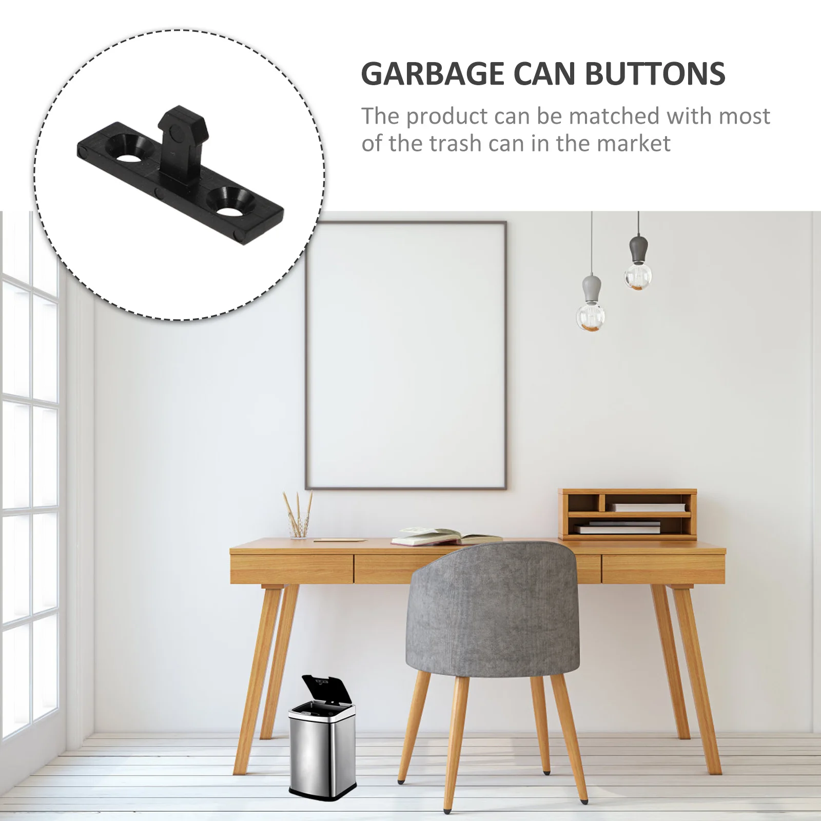 

50Pcs Press Buckle for Garbage Can Plastic Thickened Not Easy to Deform Break Suitable Family Restaurants Hotels Outdoor