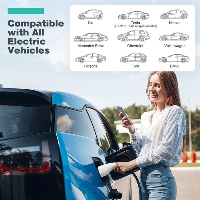 Fast Charging Station Vehicle Home Ac 22kw 32a Wall Box Type 1 11kw Typ 2 7.4kw Wallbox Type 2 Ev Charger For Electric Car