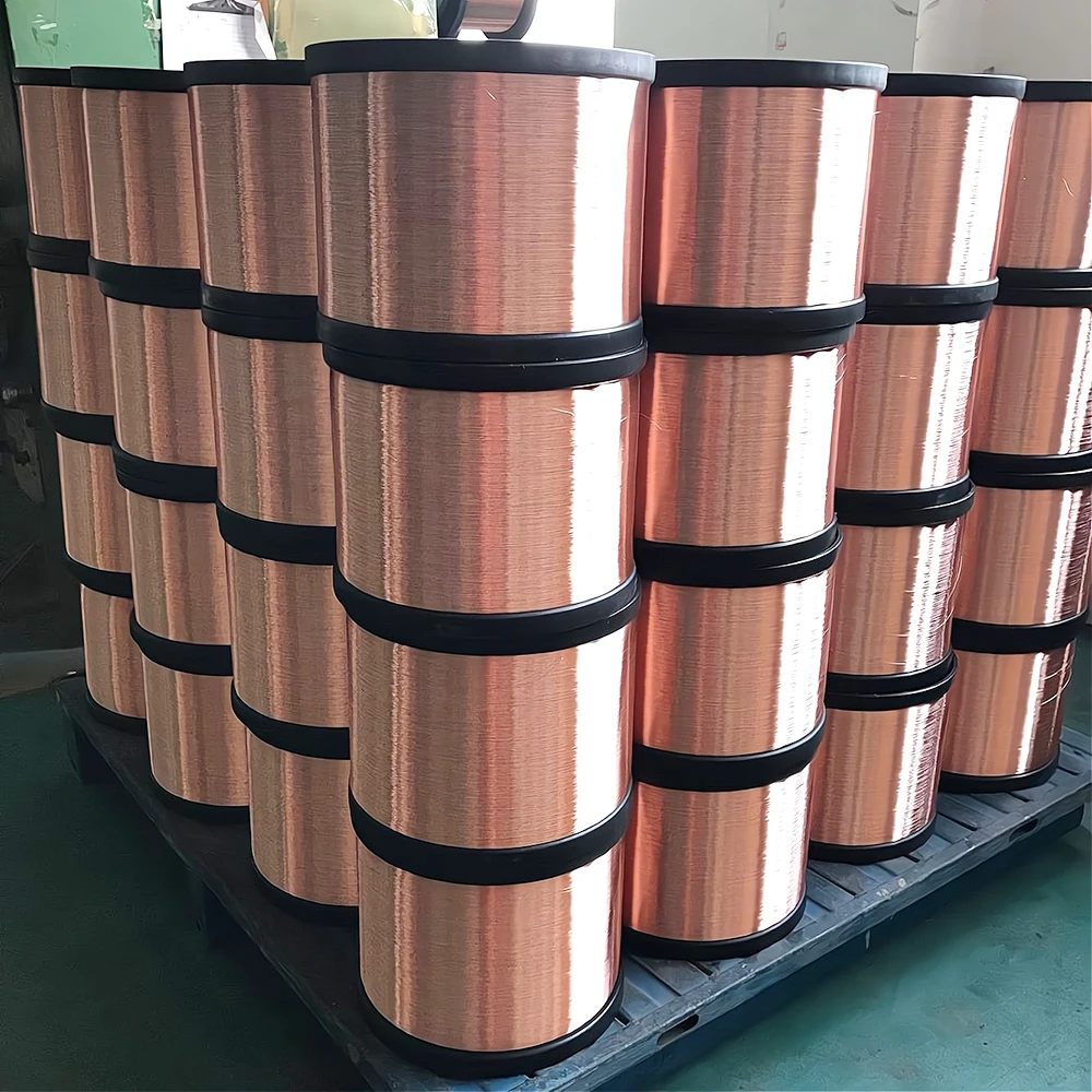 Products subject to negotiationStranded Raw Material 0.15/0.5MM CCAM CCA Wire Copper Clad Electric Wire / Network Cable Making