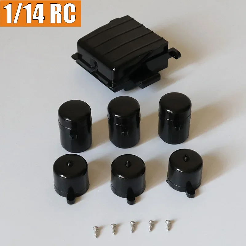 JDMODEL Plastic Simulation Battery Box Gas Tank 1/14 RC Truck for Tamiya for Benz ACTROS AROCS Model Car DIY Parts JDM-158-I