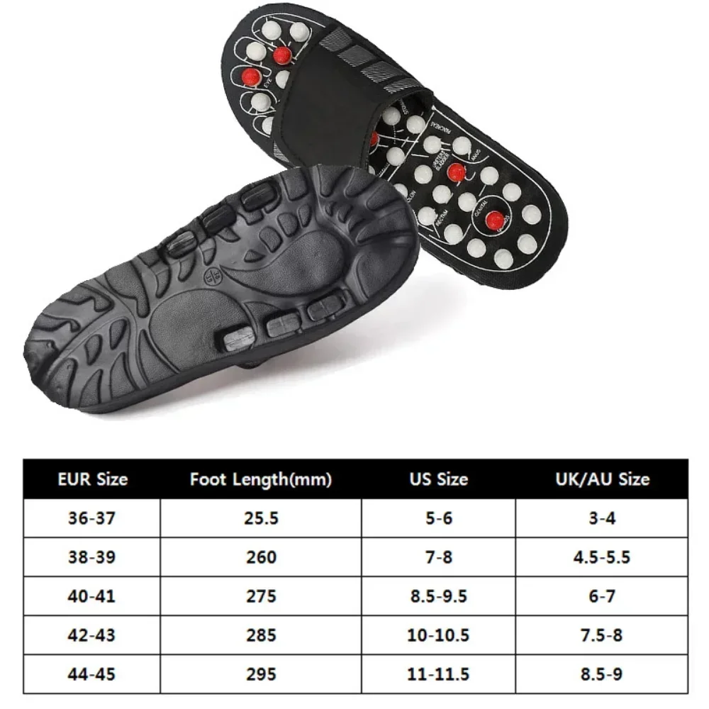 Pantoufles de massage plates imperméables pour hommes et femmes, chaussures non ald, chaussures de rérolologie des pieds, point d'acupuncture