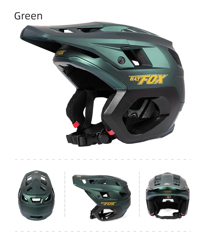 BATFOX Fahrradhelm, integriert geformter Helm für Mountainbike, Downhill, Rennrad, Sicherheitshelm für Herren, Renn- und Fahrhelme, Casco Ciclismo – Detail 12