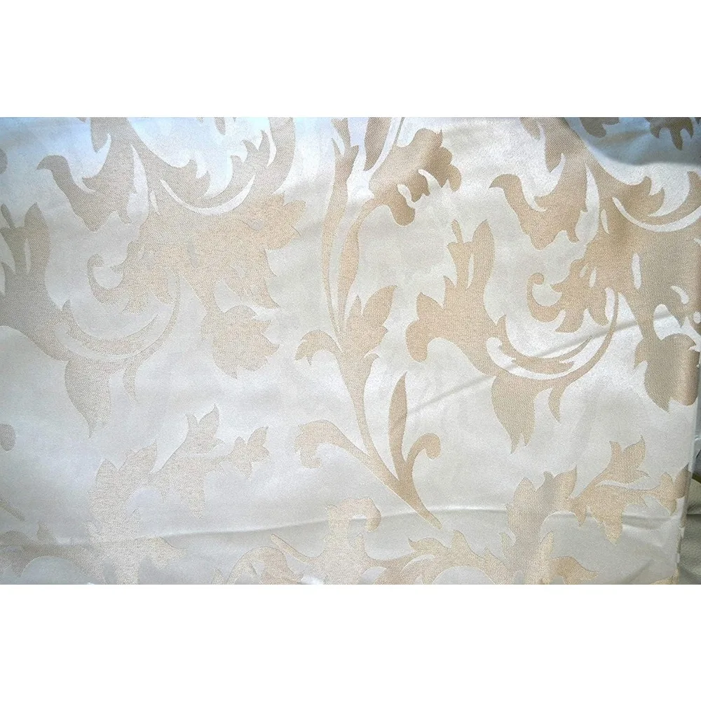 Tende jacquard extra lunghe con motivo floreale blu e beige con passacavo superiore, lunghezza 16-20 piedi, larghezza 100 pollici, 2 set