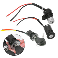 1 Set Ignition Key Ebike Switch 2 Wire Position For Electric Scooter E-Bike Lock + Key Electric Scooter Ignition Switch Key