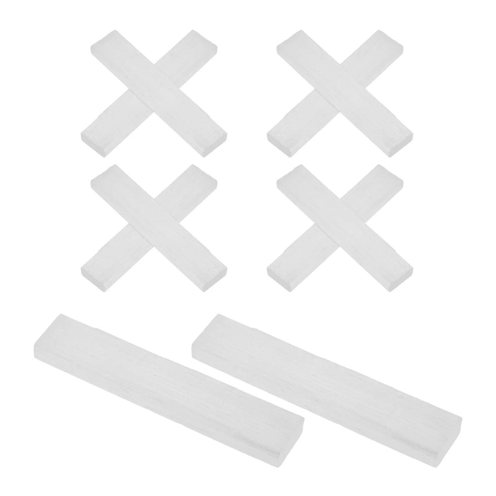 10Pcs Selenite Crystal Wands Natural Rough Moroccan White 2.17 Inch for Table Centerpiece Living Room Decor Meditation Room