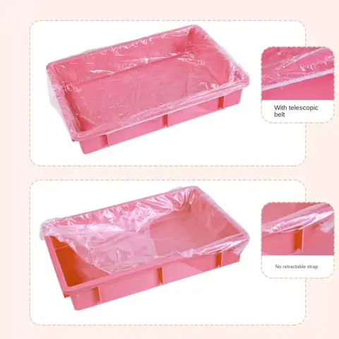 10pcs Durable Disposable Rabbit Cage Tray Mat Transparent Elastic Pet Tray Cover Thick Film Cover for Dog Cat