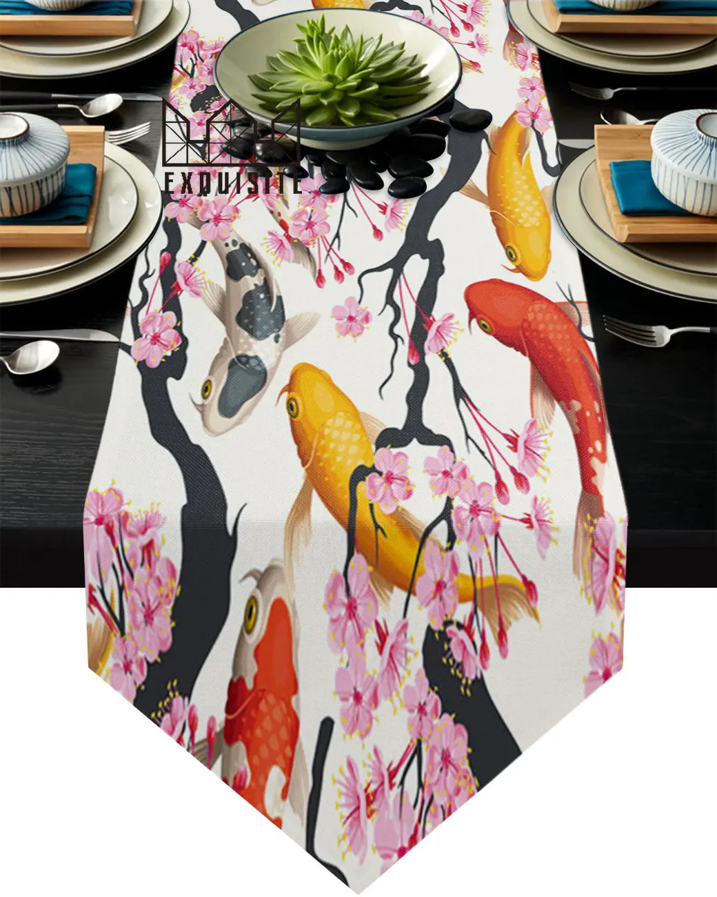 

Japanese Squid Plum Flower Decoration Table Runner Tablecloth Placemat Table Mat For Home Wedding Party Decoration Supplies