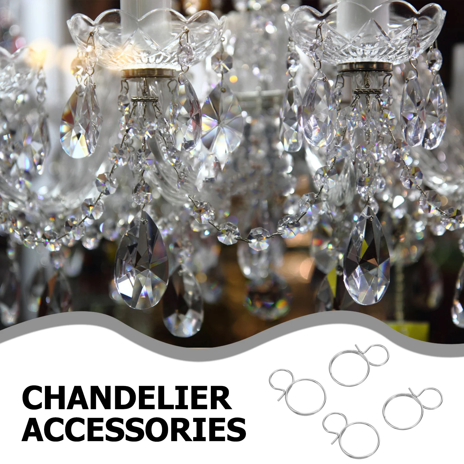 100 шт., подвесные крючки для хрустальной лампы, фигурка из нержавеющей стали, 8 разъемов для люстры для крепления «Ловец солнца», светильники