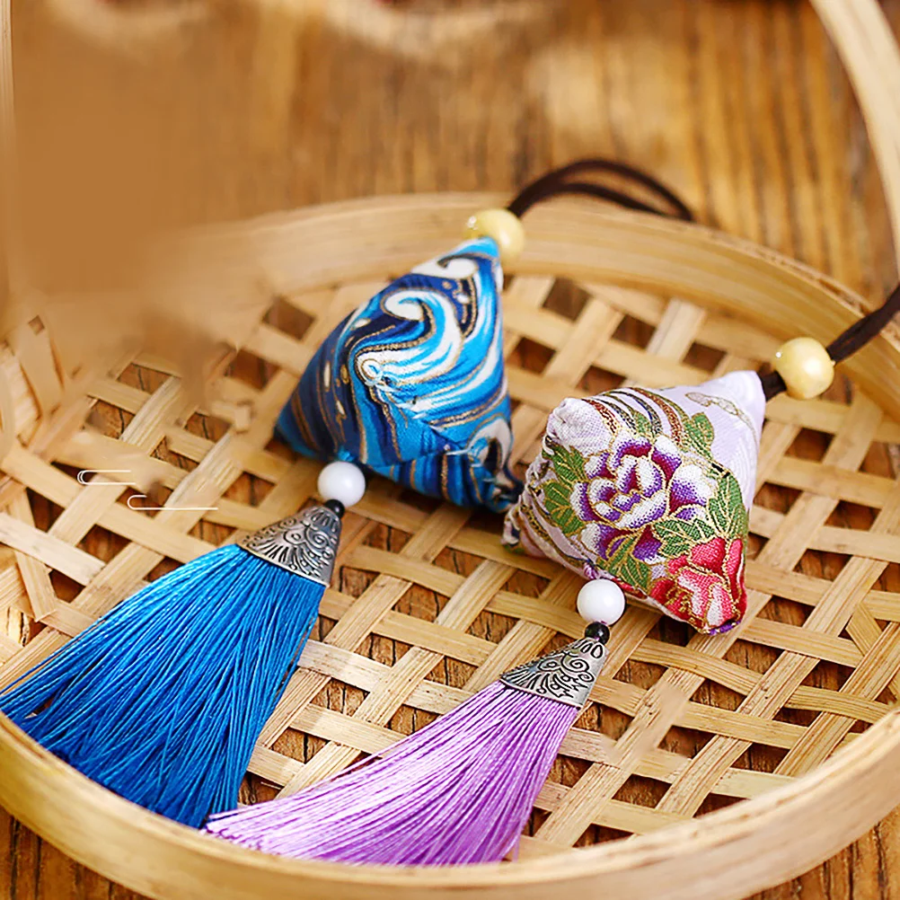 

5Pcs Japanese Style Handmade Blessing Sachets Hanging Pendants Silk Fabric Scented Lavender Spice Gift Decor for Car