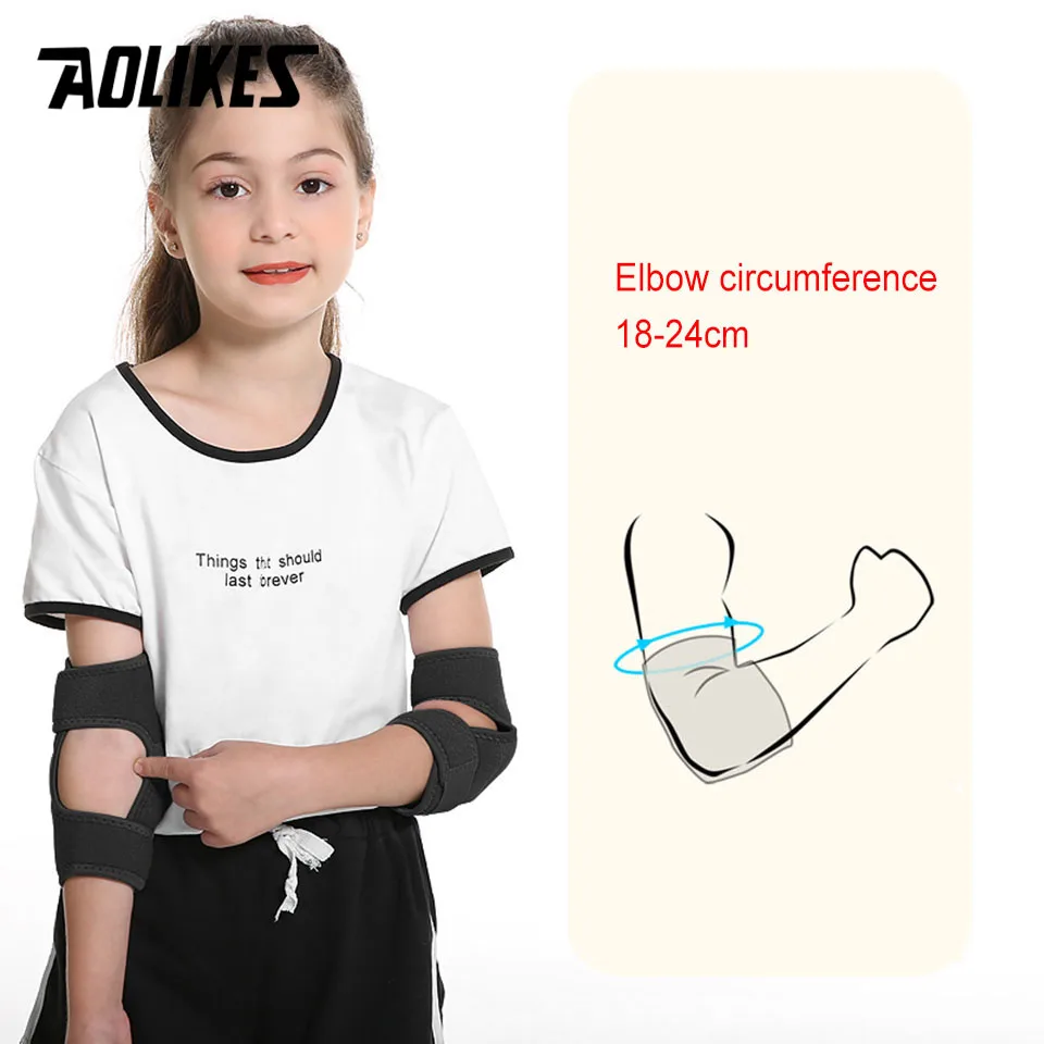 AOLIKES 1 Pair Children Eblow Support Kids Protection Anti-drop Sport Safety Pad Elbow Protector for Cycling Football