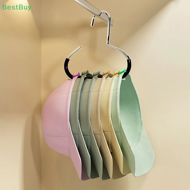 5pcs Closet Hat Hangers Hat Display Rack Baseball Cap Organizer Hanger Hat Storage Hook For Closet Bedroom Saving Space