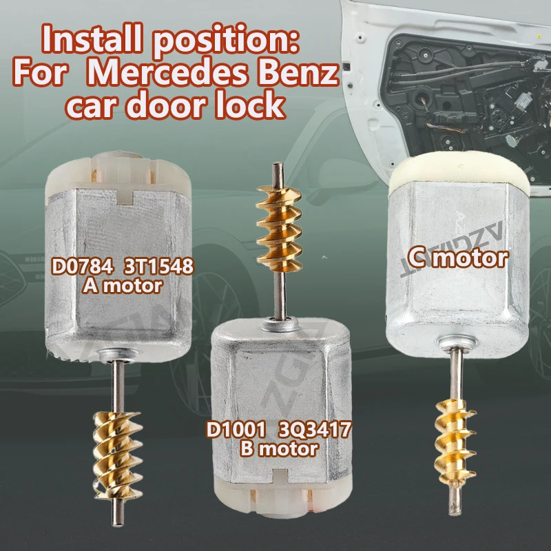 AZGIANT D0784 3T1548/D1001 3Q3417 For Mercedes Benz V-Class VITO W447 2015-2022 Car central door lock 12V DC carbon brush motor
