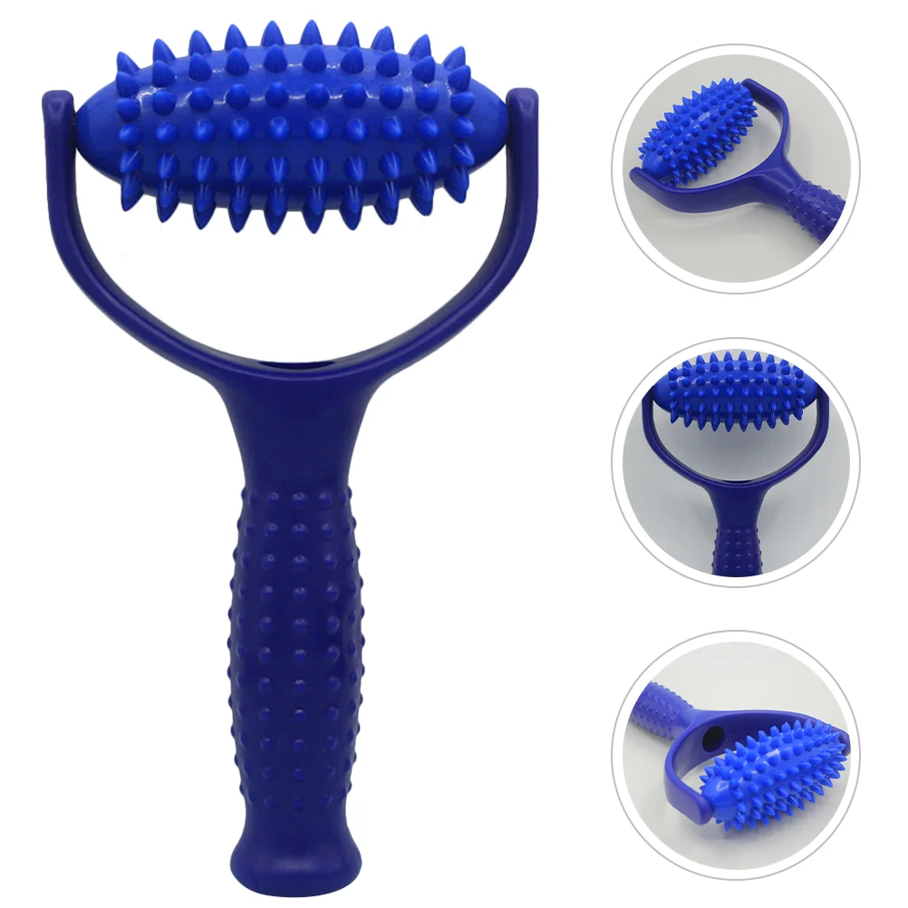 

Walker Spiked Massage Ball Roller Stick Yoga (Blue) Back Massager Handheld Home Leg Tool for Shoulder Neck