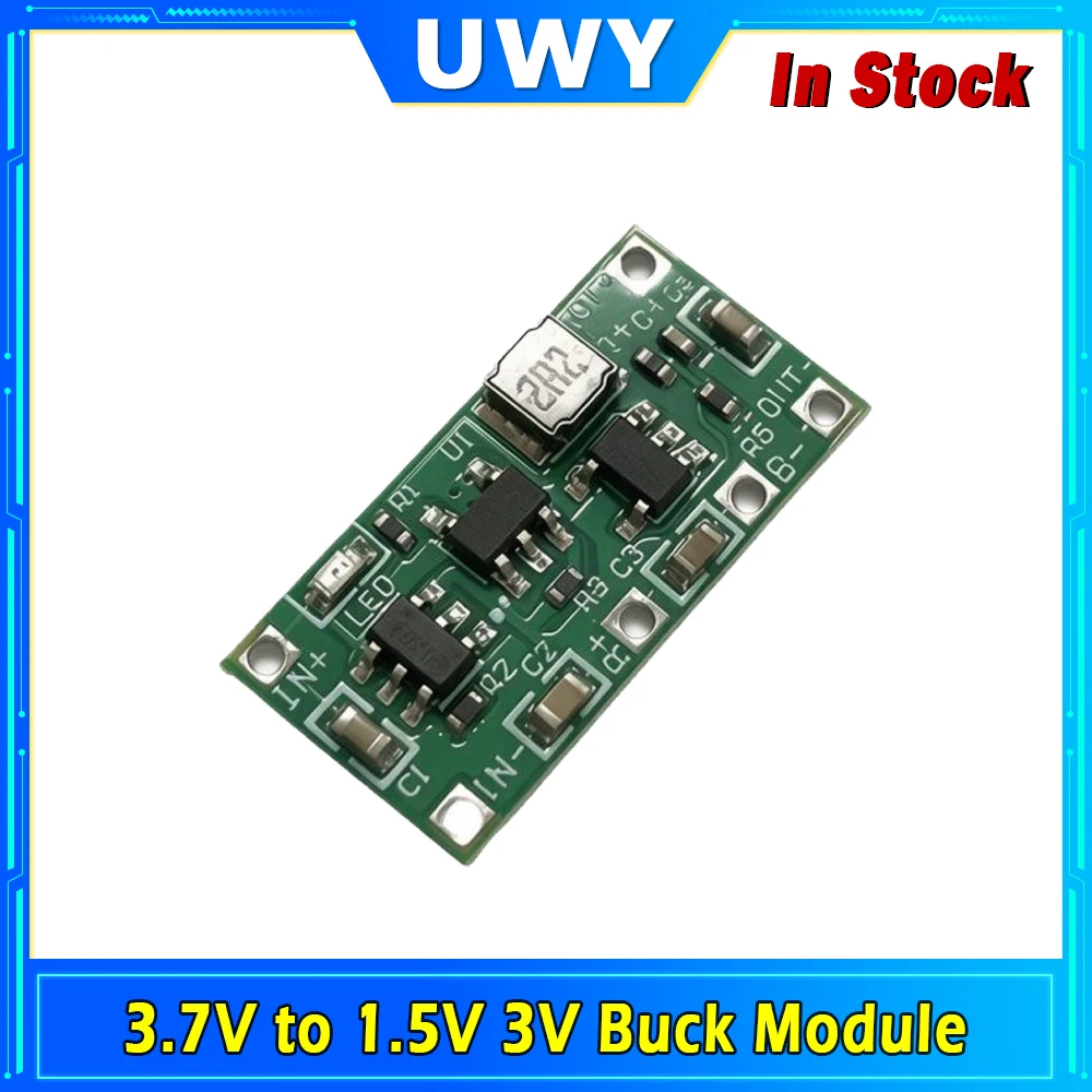 3.7V to 1.5V / 3V Output DC-DC Buck Step Down Power Module Lithium Battery Voltage Regulator Board Replace AA AAA Dry Battery
