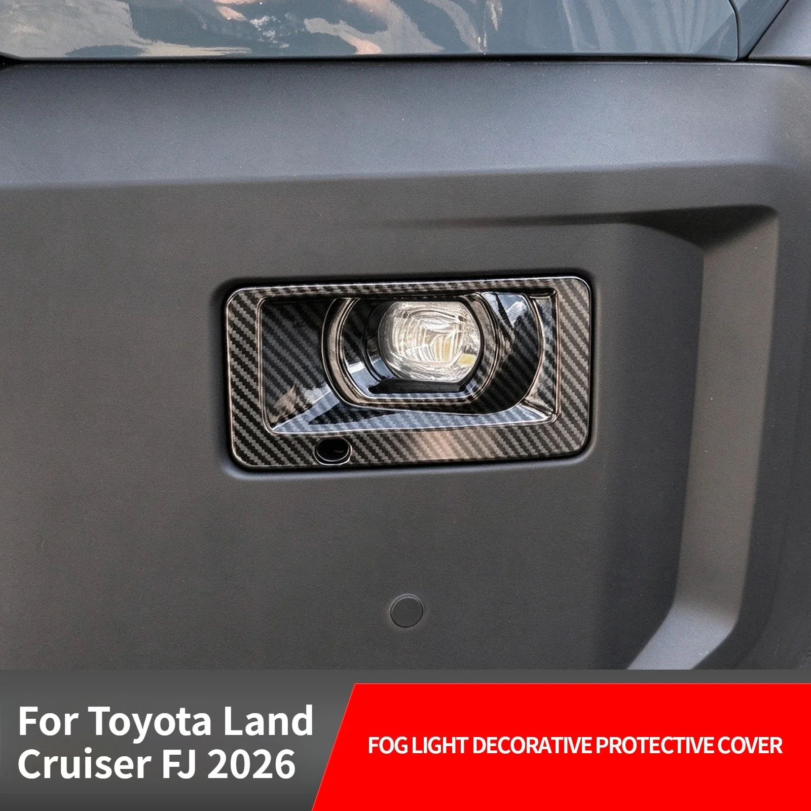For Toyota Land Cruiser FJ 2026 Car Front Fog Lamp Cover Scratch-proof Decorative Frame Lamp Shell Exterior Modified Accessories