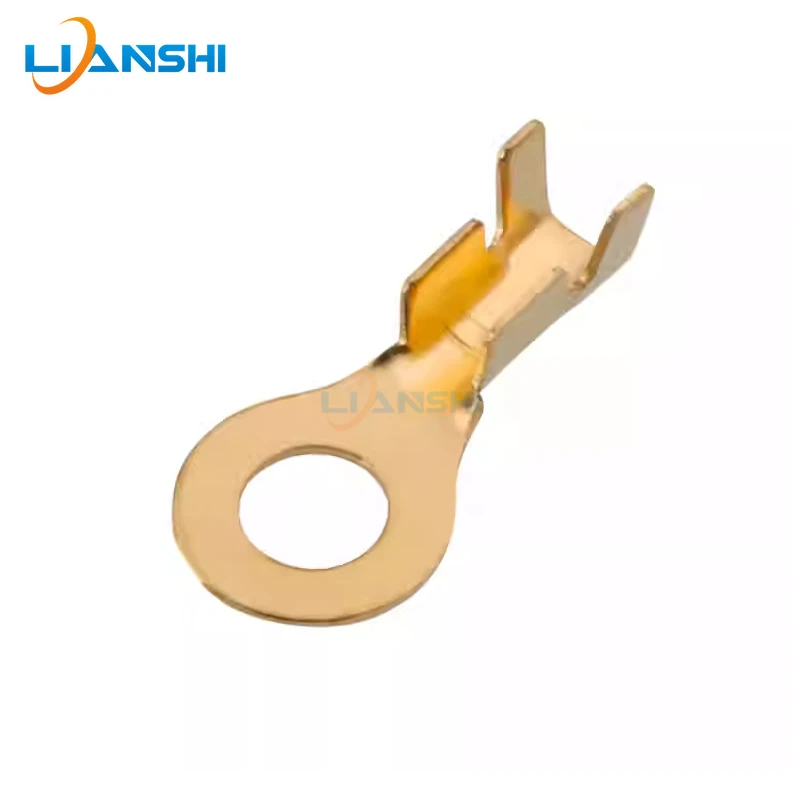 100Pcs 4.2mm Ring Terminal Copper Crimp Lug Non-Insulated Round Wire Connector For Grounding