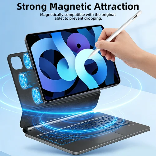 Imagen 2 del producto Teclado Mágico para iPad A16 11.ª Generación 2025, Funda Magnética Inteligente para iPad 10.ª Generación, Pro 11, 12.9, 13, M2, M3, Air 4, 5, 6, Teclado Retroiluminado