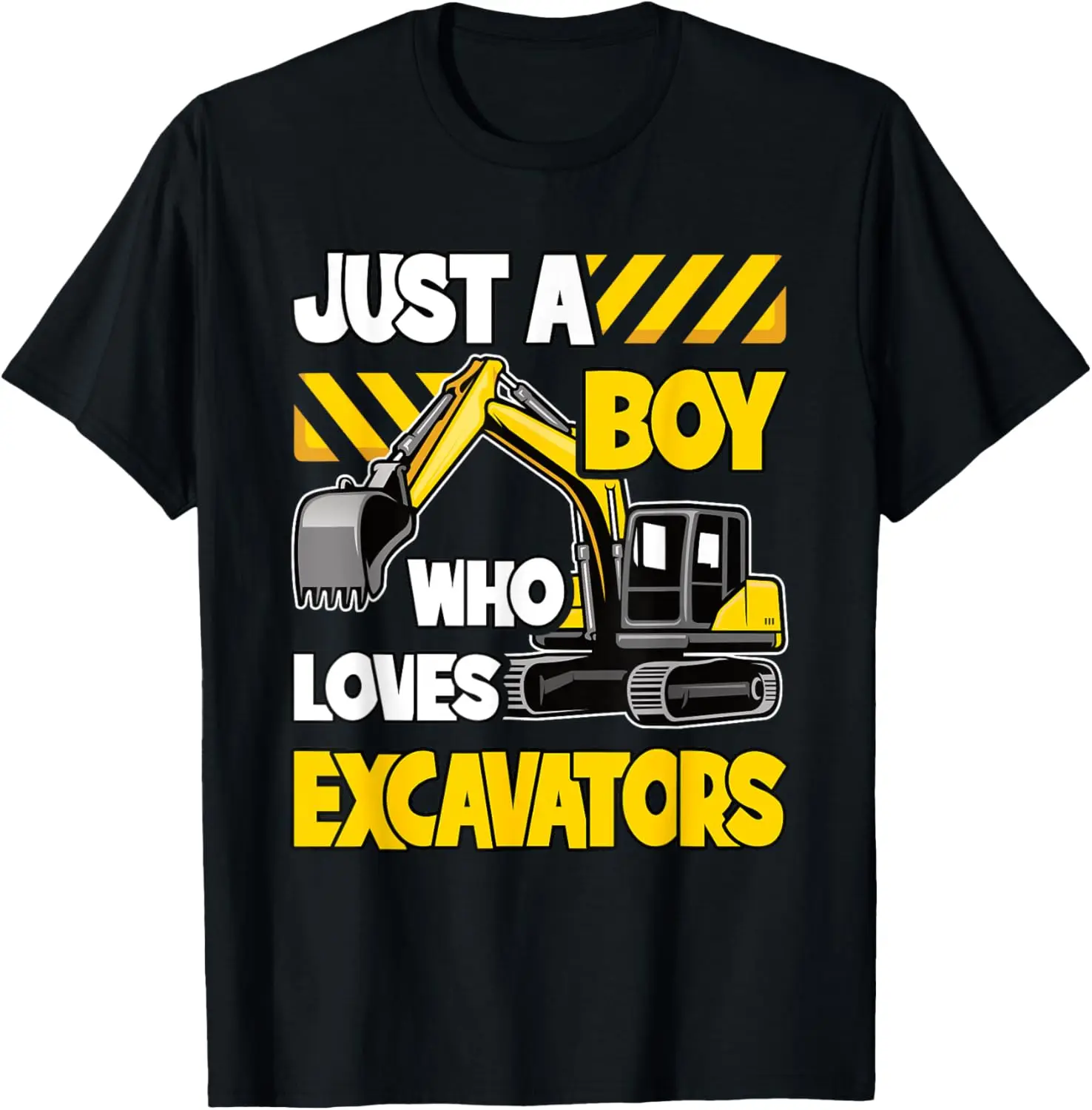 

Детская футболка «Просто мальчик, который любит экскаваторов» с строительной машиной