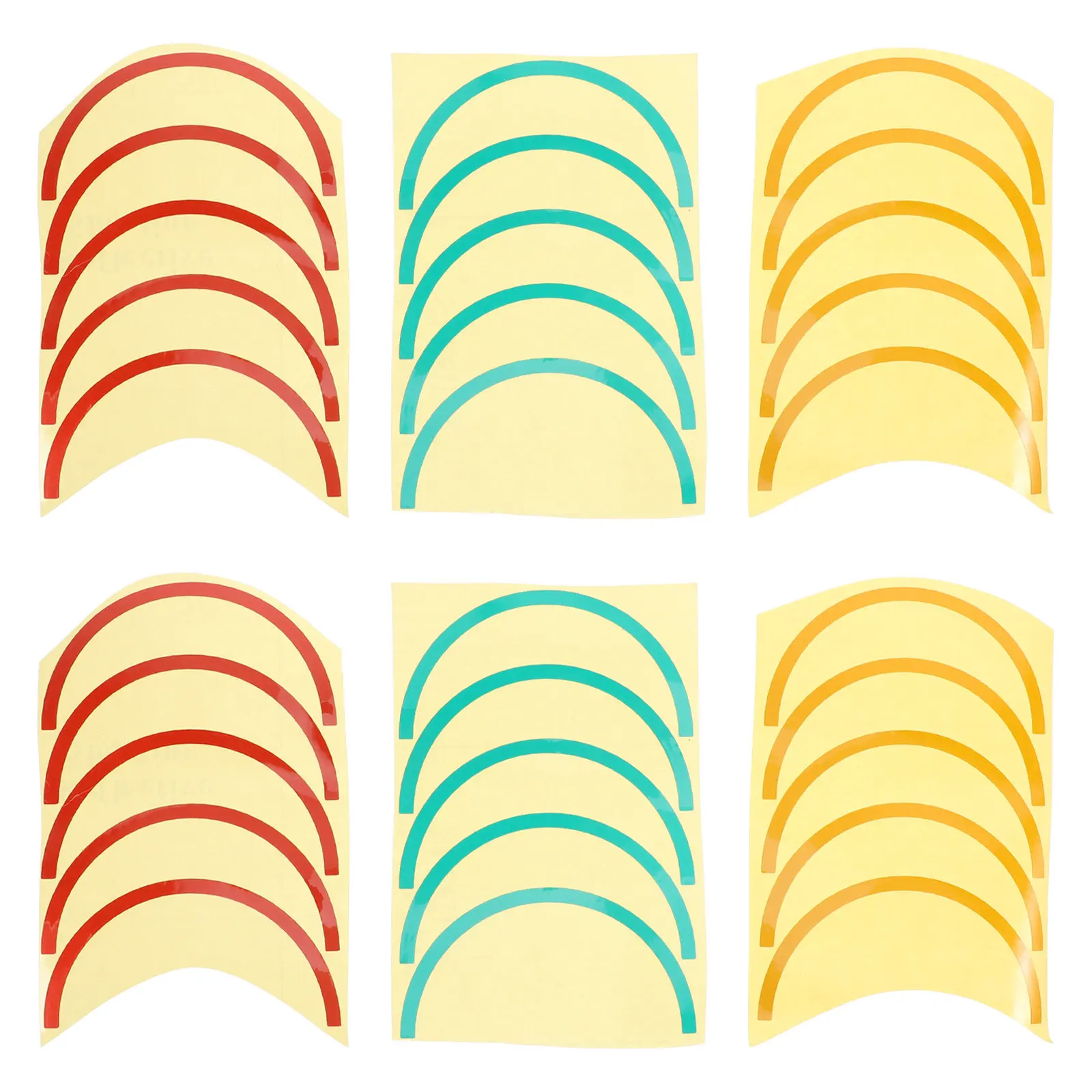 

6 Sheets Adhesive Air Pressure Gauge Decals Color-Coded Waterproof Sun-Resistant Pressure Meter Identification Sticker Labels