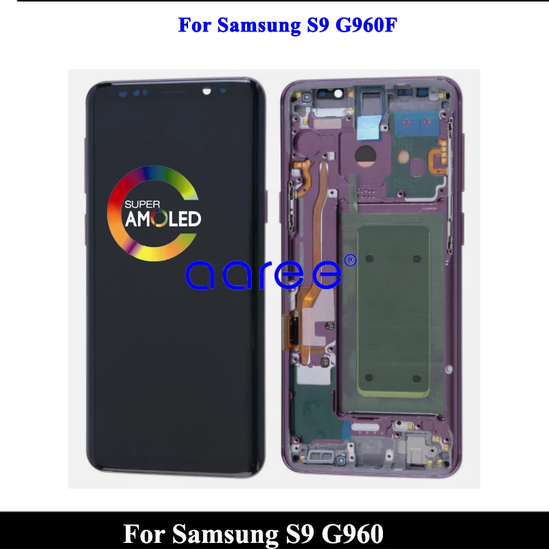 100% Super AMOLED LCD For Samsung S9  LCD For Samsung S9 G960 Display LCD Screen Touch Digitizer Assembly