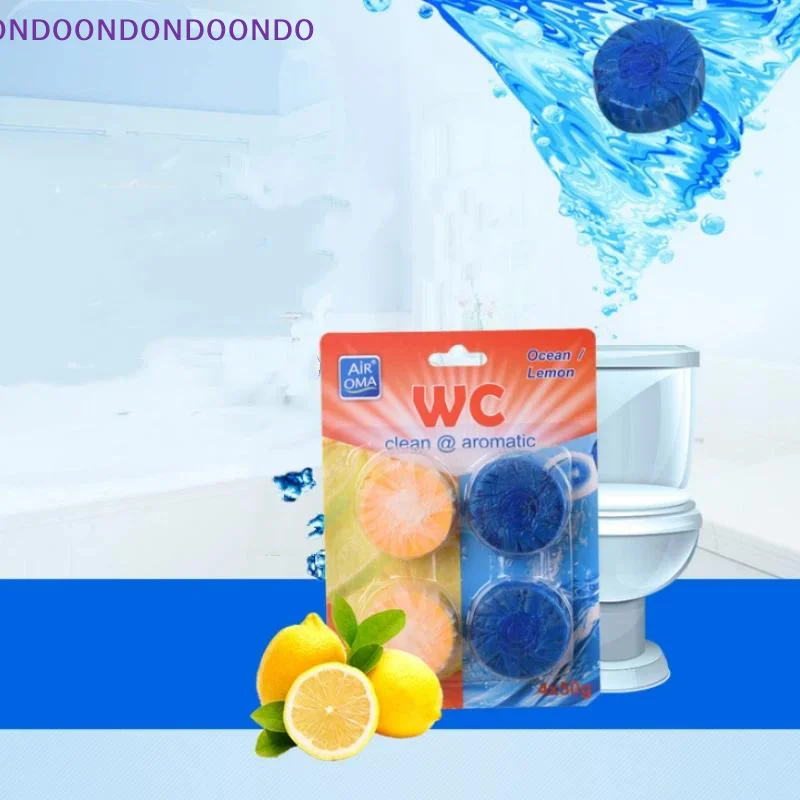 Toilet Cleaner Blocks 4 Pcs Long Lasting Deodorizing Automatic Tank Cleaning Drops for Household Hotel Bathroom Use