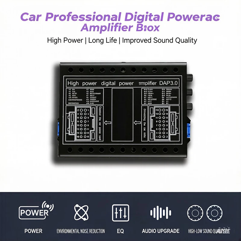 DSP Amplifier DC 12V High-Fidelity Audio Stereo Digital Audio Processor After 4x60w For To Android Navigation Locomotive