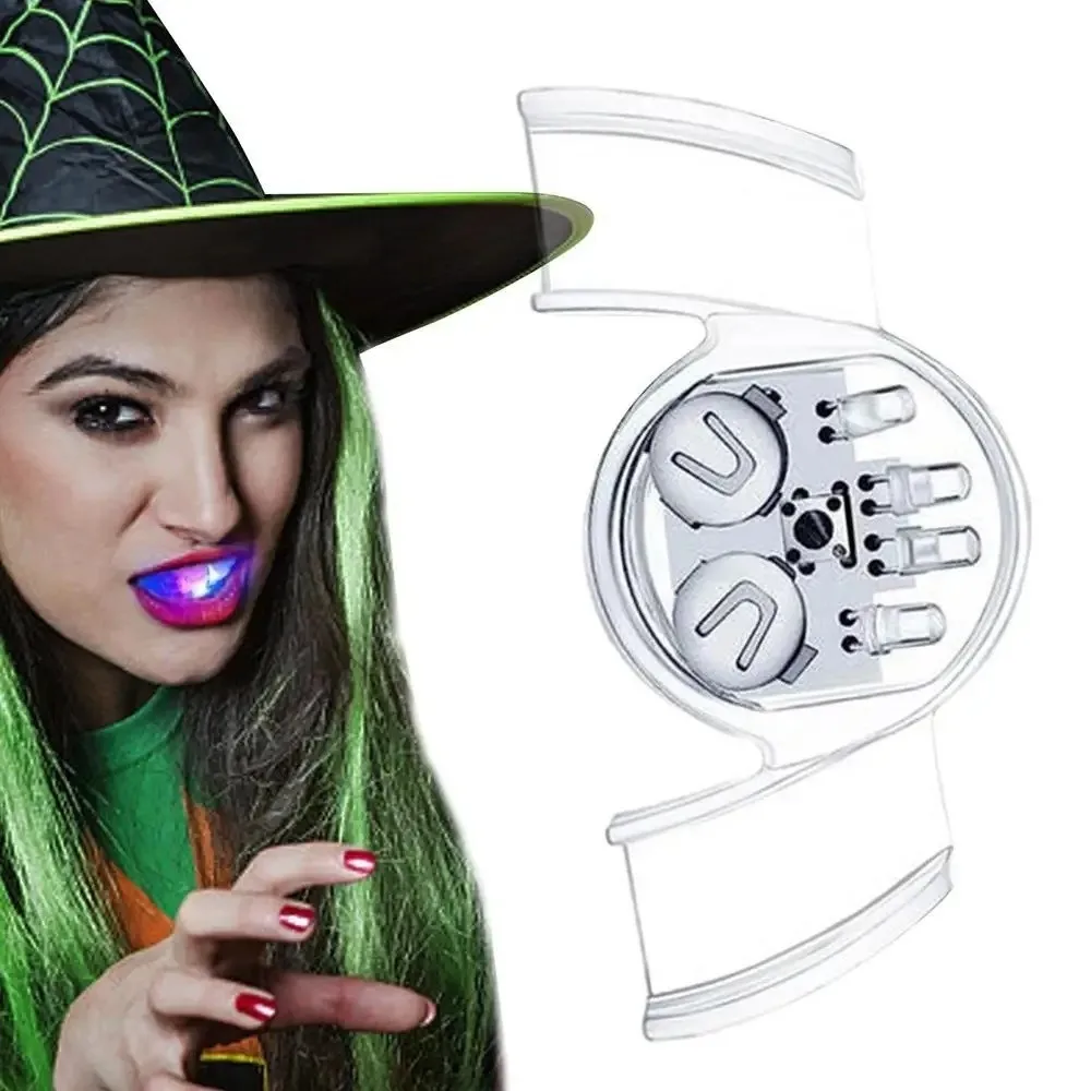 

Party Accessory Reusable Halloween LED Braces Light Up Fun Glowing Teeth Glowing Braces Halloween Party